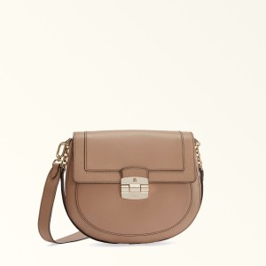 Sac Bandoulière Furla CLUB 2 Femme Cafe | 8930-GVNLK