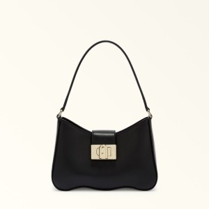 Sac Porté Épaule Furla 1927 Femme Noir | 4893-RFGYH