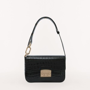 Sac Porté Épaule Furla METROPOLIS Femme Noir | 2849-JXEVS