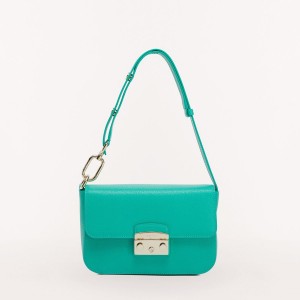 Sac Porté Épaule Furla METROPOLIS Femme Turquoise | 5684-FQRHD