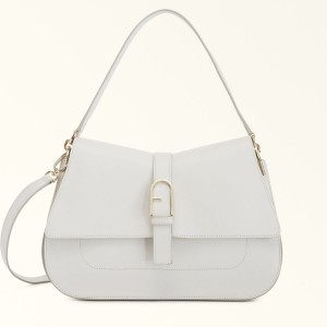 Sac a Main Furla FLOW Femme Blanche | 5091-LOXNZ