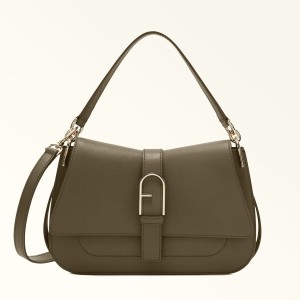 Sac a Main Furla FLOW Femme Vert Olive | 6710-XNAMP