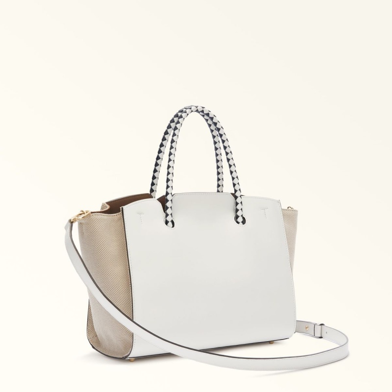 Cabas Furla GENESI Femme Blanche | 4519-XAIHJ