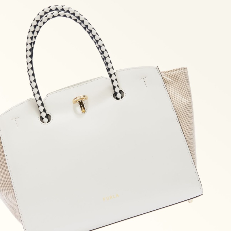 Cabas Furla GENESI Femme Blanche | 4519-XAIHJ