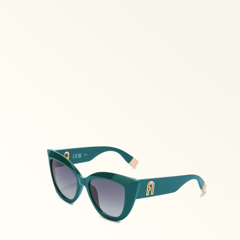 Lunette de Soleil Furla SUNGLASSES Femme Vert | 1804-DTZEK