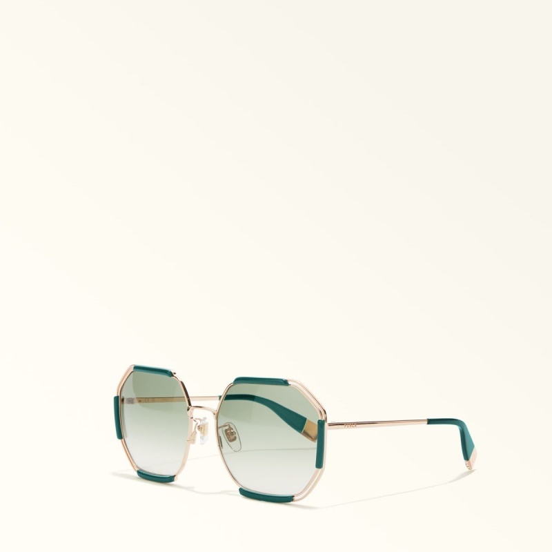 Lunette de Soleil Furla SUNGLASSES Femme Vert | 3548-LXTAW