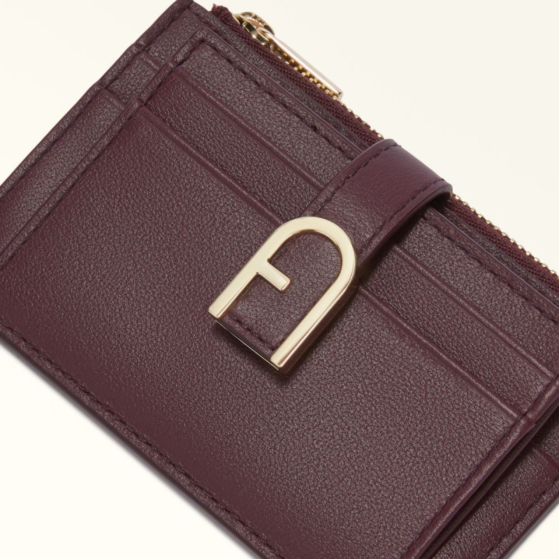 Porte-Carte Furla FLOW Femme Bordeaux | 8025-BZFYT