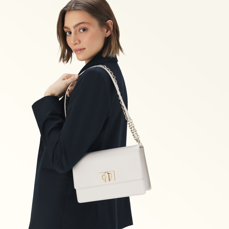 Sac Bandoulière Furla 1927 Femme Blanche | 6174-VSUOC