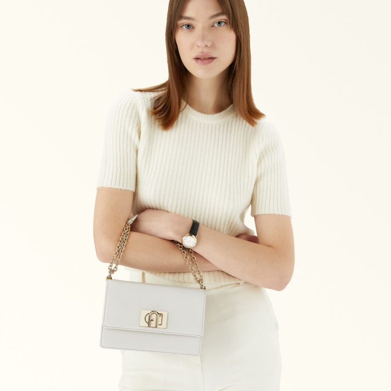 Sac Bandoulière Furla 1927 Femme Blanche | 3504-EYMNV