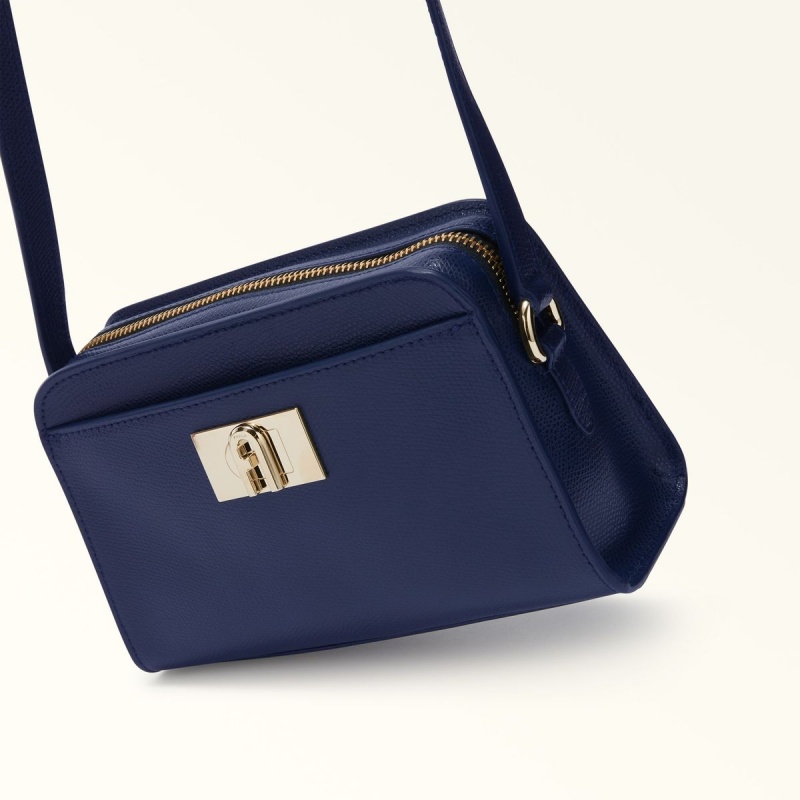 Sac Bandoulière Furla 1927 Femme Bleu Marine | 4208-LACKB