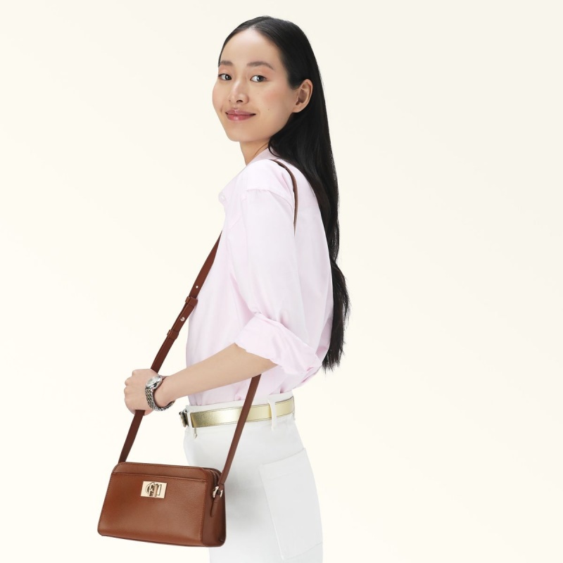 Sac Bandoulière Furla 1927 Femme Marron | 9612-BYNJW