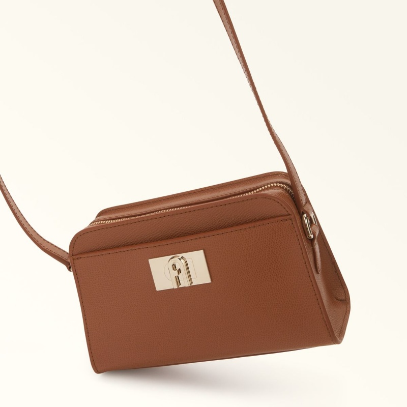 Sac Bandoulière Furla 1927 Femme Marron | 9612-BYNJW