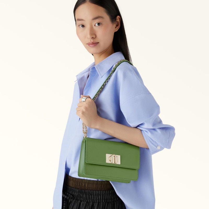 Sac Bandoulière Furla 1927 Femme Vert Foncé | 2476-AFEBG