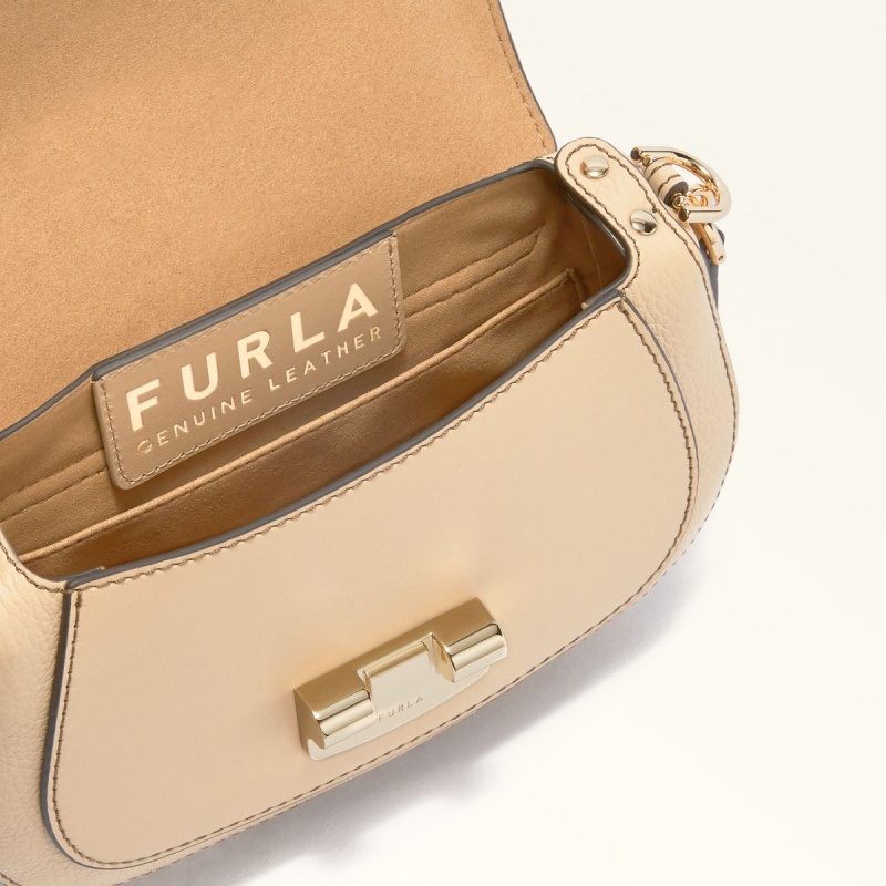 Sac Bandoulière Furla CLUB 2 Femme Beige | 9653-HDORS