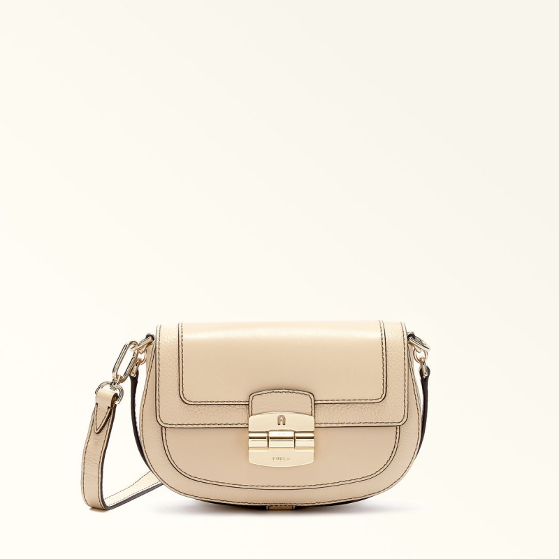 Sac Bandoulière Furla CLUB 2 Femme Beige | 9653-HDORS