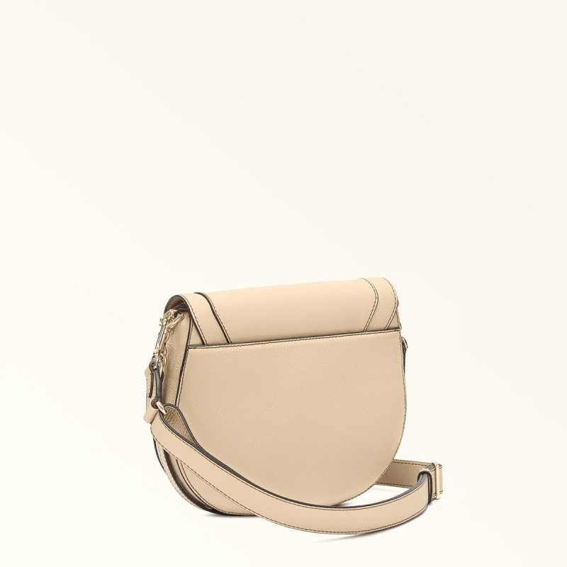 Sac Bandoulière Furla CLUB 2 Femme Beige | 8463-NOJXM