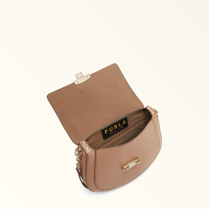 Sac Bandoulière Furla CLUB 2 Femme Cafe | 8930-GVNLK