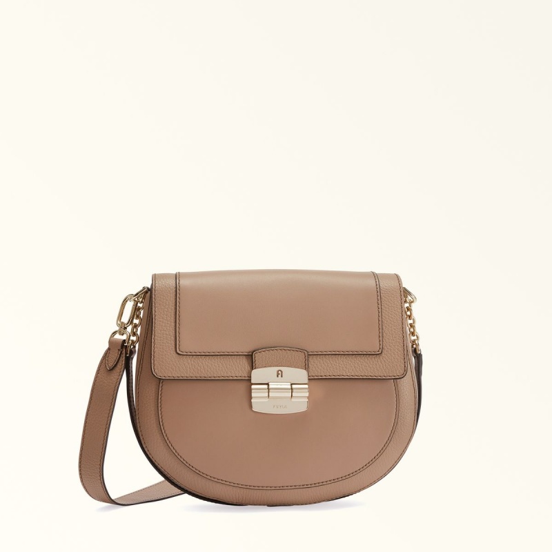 Sac Bandoulière Furla CLUB 2 Femme Cafe | 8930-GVNLK