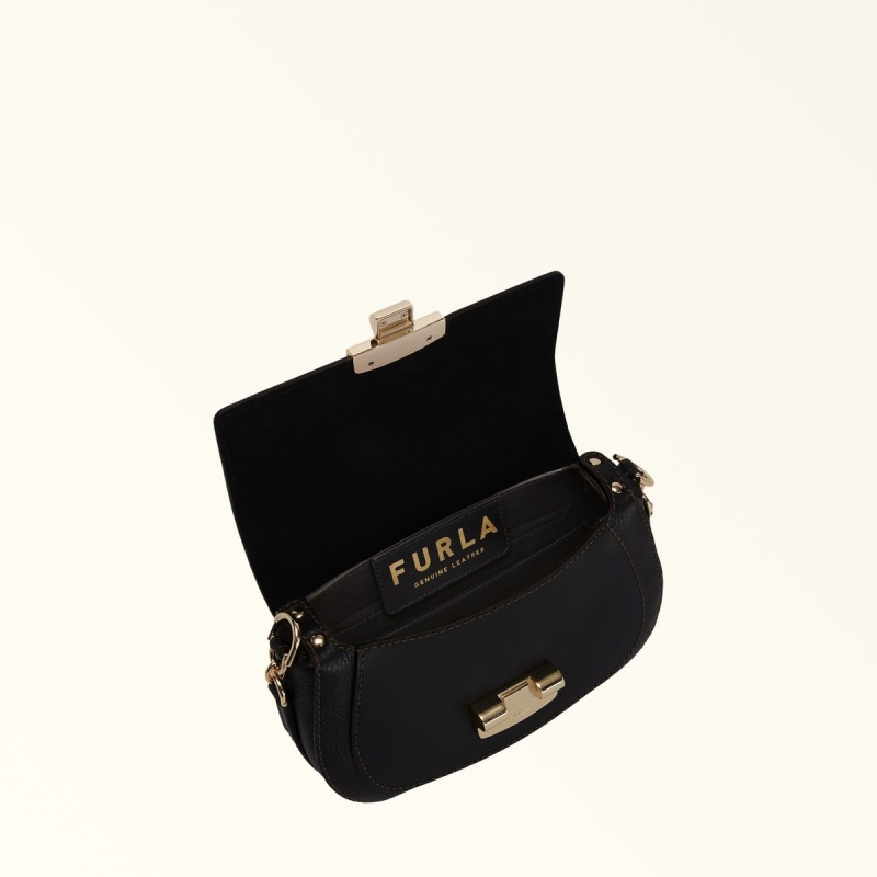 Sac Bandoulière Furla CLUB 2 Femme Noir | 7612-QHIYV