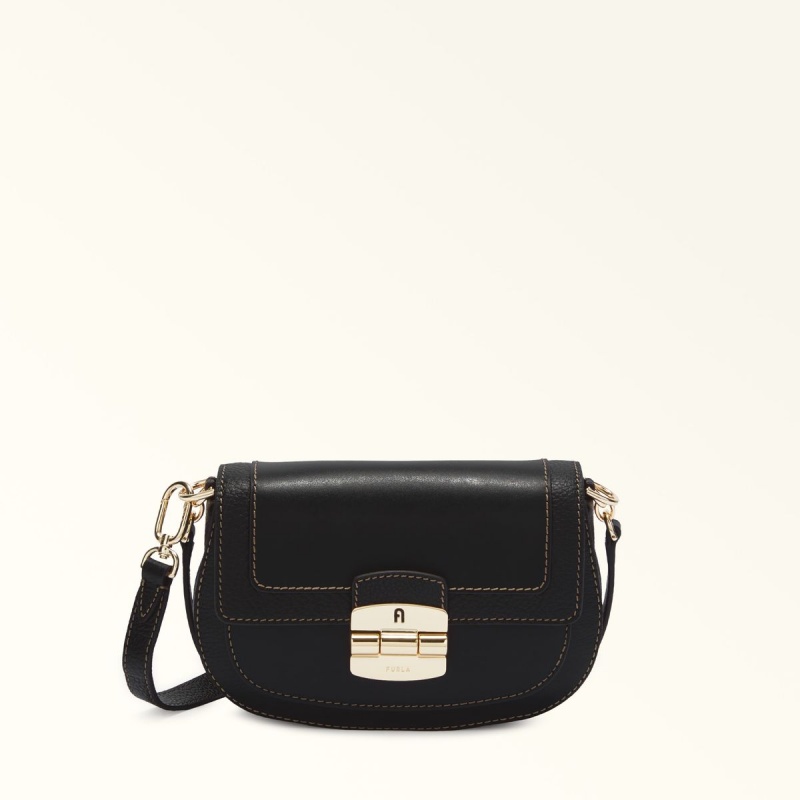 Sac Bandoulière Furla CLUB 2 Femme Noir | 7612-QHIYV