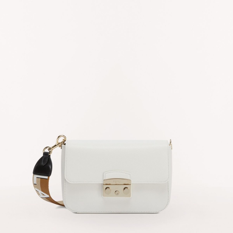 Sac Bandoulière Furla METROPOLIS Femme Blanche | 4863-YFWKP