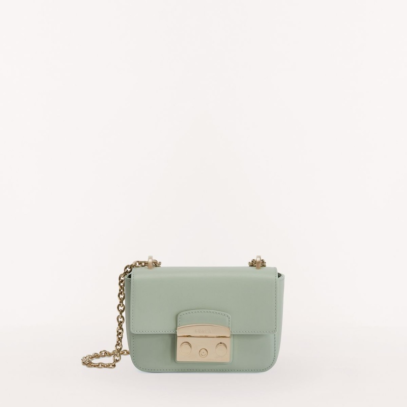 Sac Bandoulière Furla METROPOLIS Femme Menthe | 8751-UJKZC