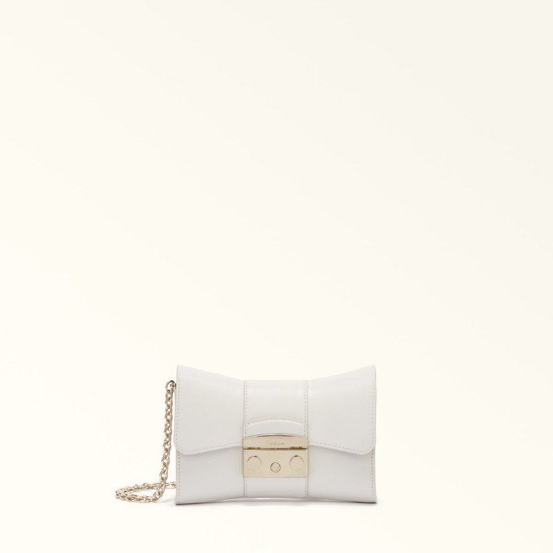 Sac Bandoulière Furla METROPOLIS REMIX Femme Blanche | 9356-MXWVI