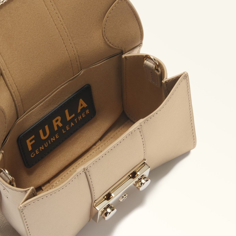 Sac Bandoulière Furla METROPOLIS REMIX Femme Beige | 9213-ETSXO