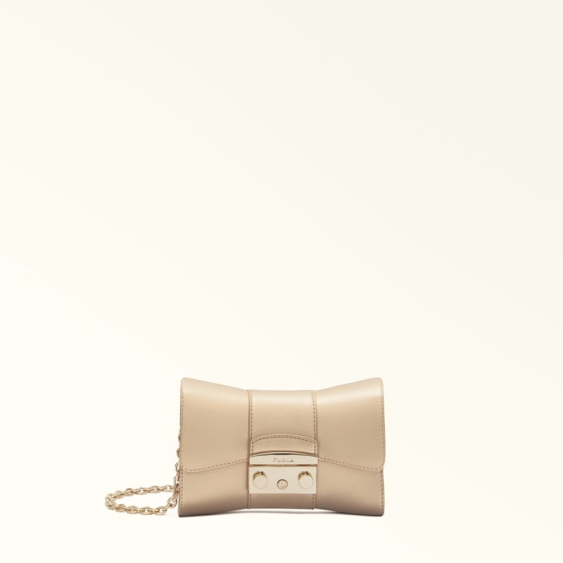 Sac Bandoulière Furla METROPOLIS REMIX Femme Beige | 9213-ETSXO