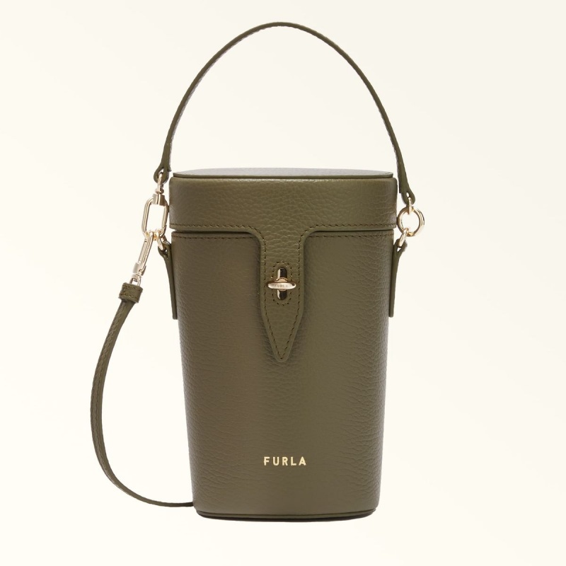 Sac Bandoulière Furla NET Femme Vert Olive | 8104-GPDJZ