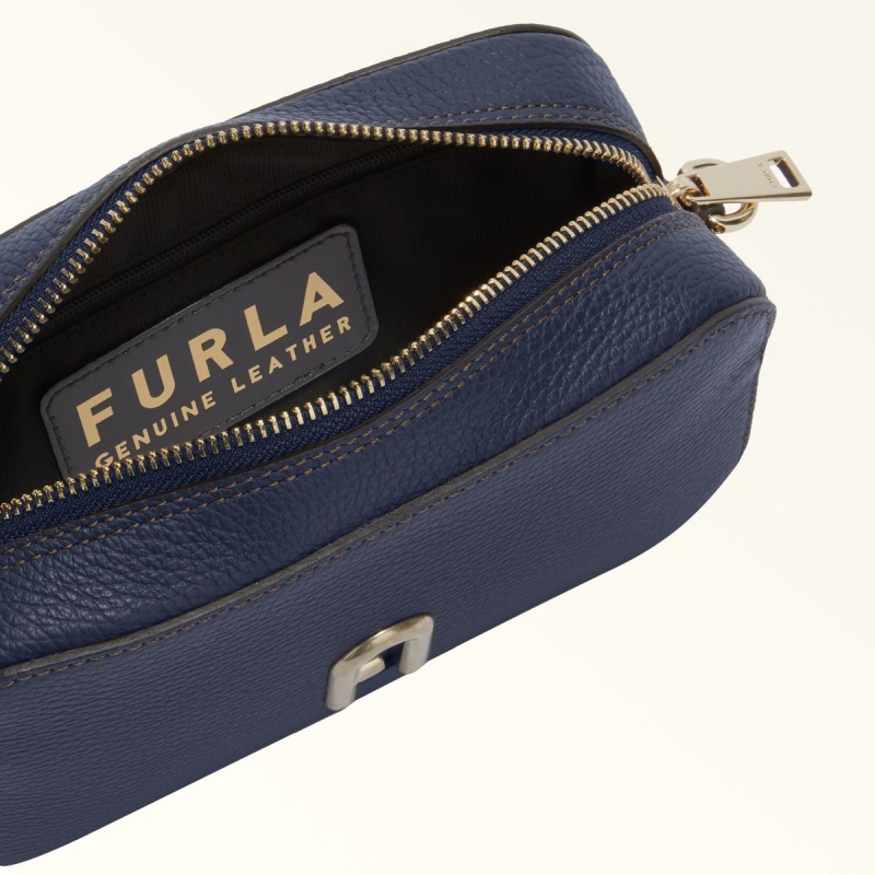 Sac Bandoulière Furla PRIMULA Femme Bleu Marine | 8543-YOWKZ