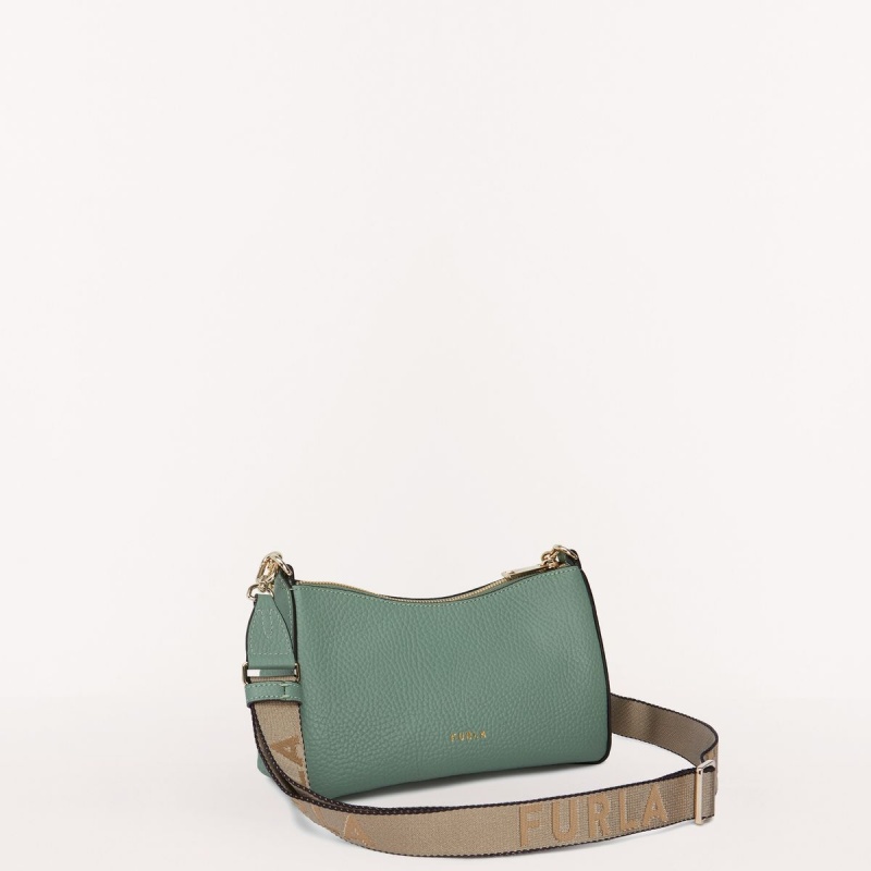 Sac Bandoulière Furla PRIMULA Femme Vert Grise Marron | 2503-FCZGL