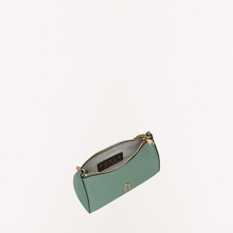 Sac Bandoulière Furla PRIMULA Femme Vert Grise Marron | 2503-FCZGL