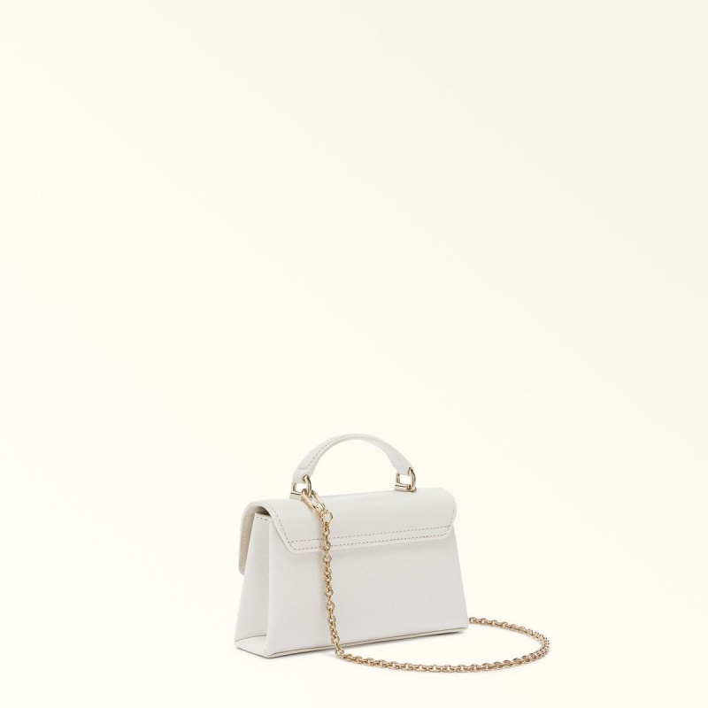 Sac Mini Furla 1927 Femme Blanche | 9361-JPOLW