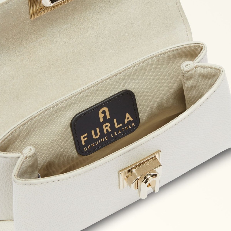 Sac Mini Furla 1927 Femme Blanche | 9361-JPOLW