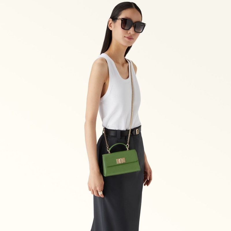 Sac Mini Furla 1927 Femme Vert Foncé | 2095-BLCNE