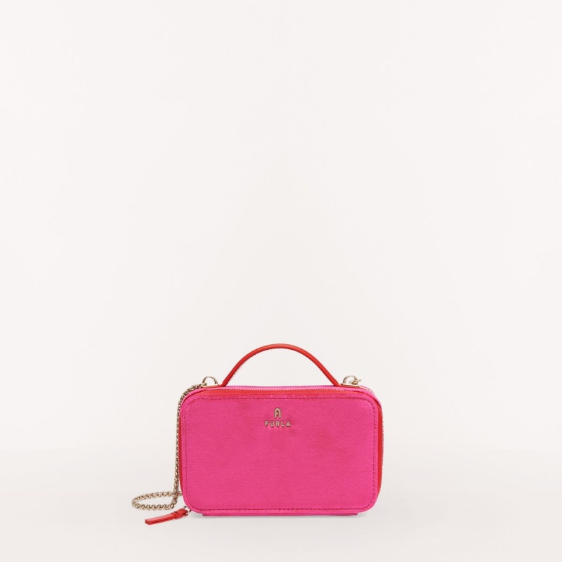 Sac Mini Furla CAMELIA Femme Rose | 3561-FMKOU