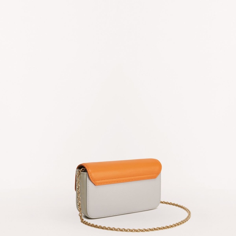 Sac Mini Furla METROPOLIS Femme Orange Blanche | 6314-GEAUK