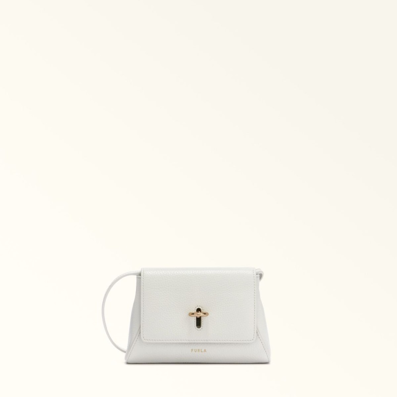 Sac Mini Furla NET Femme Blanche | 5347-LXCKZ