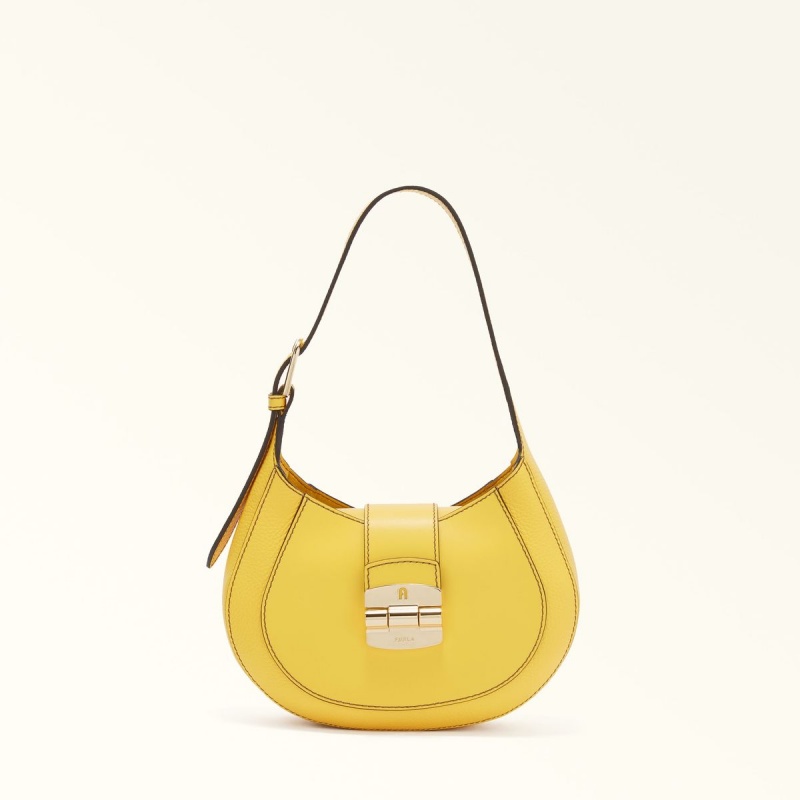 Sac Porté Épaule Furla CLUB 2 Femme Jaune | 6249-IXTQD