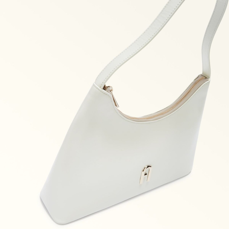 Sac Porté Épaule Furla DIAMANTE Femme Blanche | 8162-IATSL