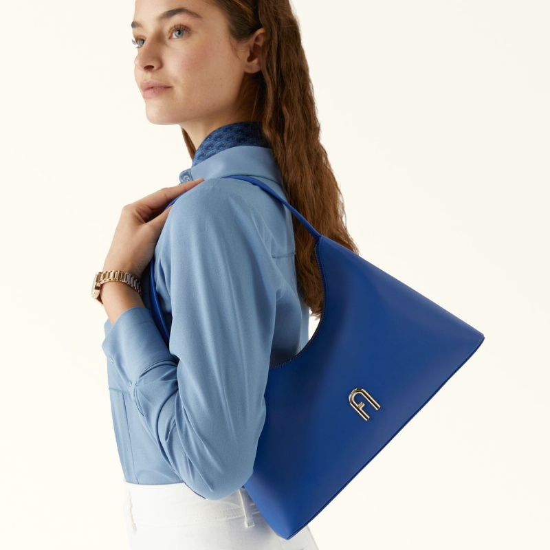 Sac Porté Épaule Furla DIAMANTE Femme Bleu Marine | 8967-PCQZM