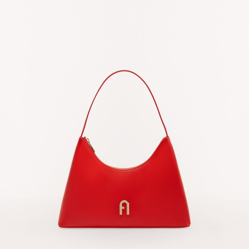 Sac Porté Épaule Furla DIAMANTE Femme Rouge | 1650-ZJPGB