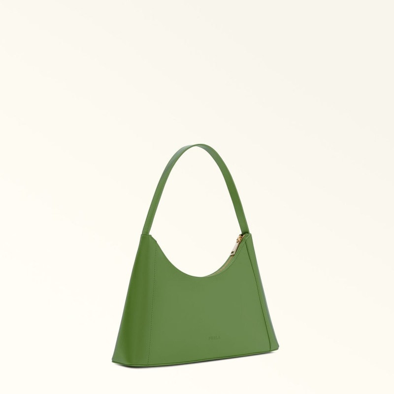 Sac Porté Épaule Furla DIAMANTE Femme Vert Foncé | 7319-KDFVG