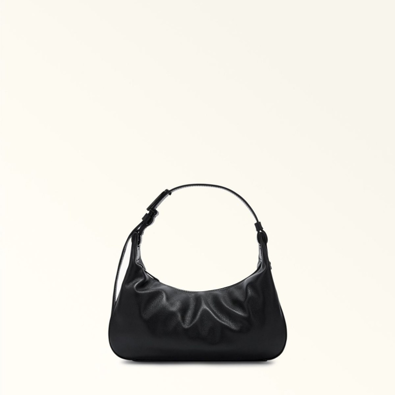 Sac Porté Épaule Furla FLOW Femme Noir | 7043-QPLZT