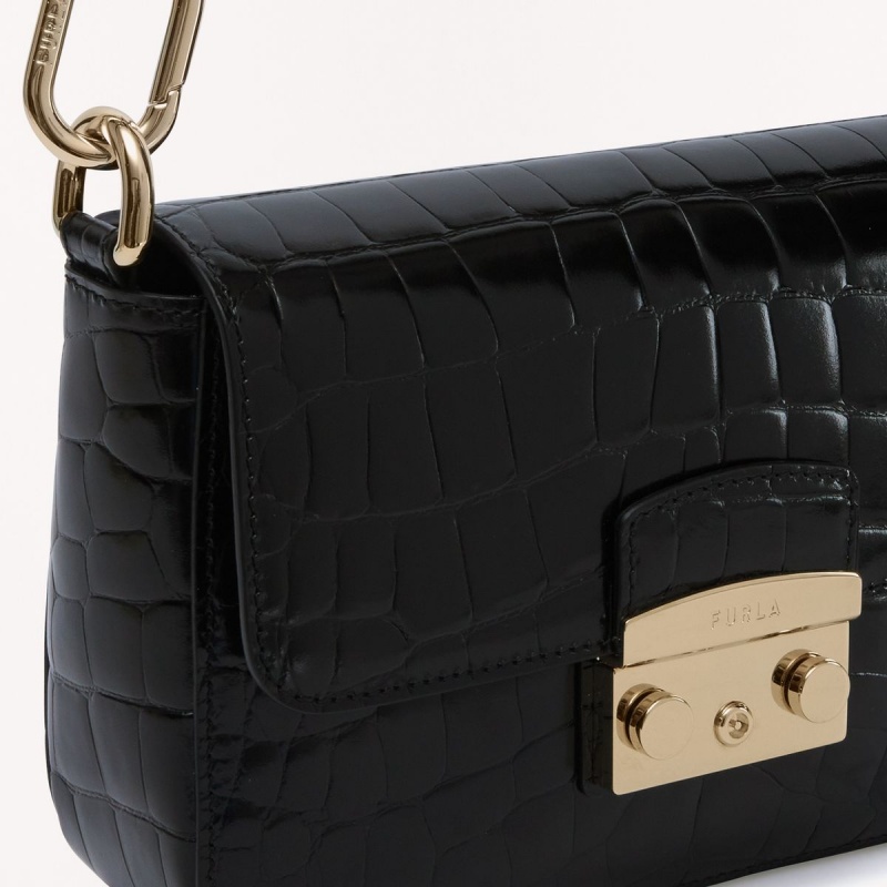 Sac Porté Épaule Furla METROPOLIS Femme Noir | 2849-JXEVS