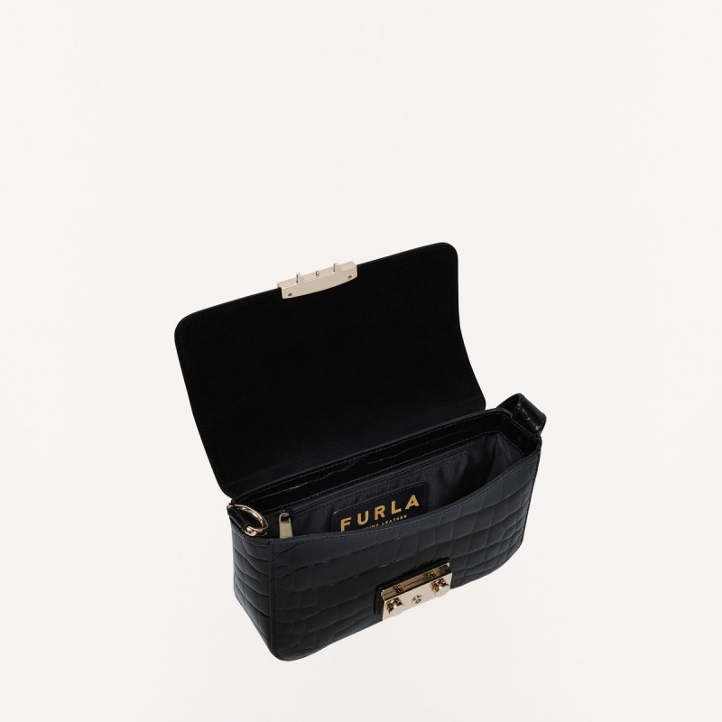 Sac Porté Épaule Furla METROPOLIS Femme Noir | 2849-JXEVS