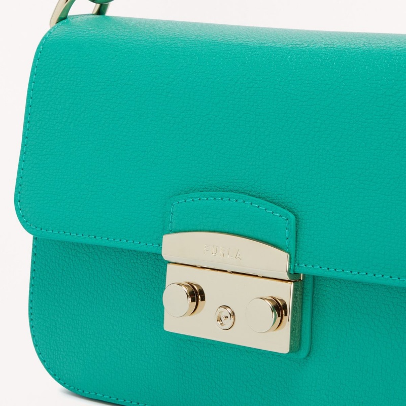 Sac Porté Épaule Furla METROPOLIS Femme Turquoise | 5684-FQRHD