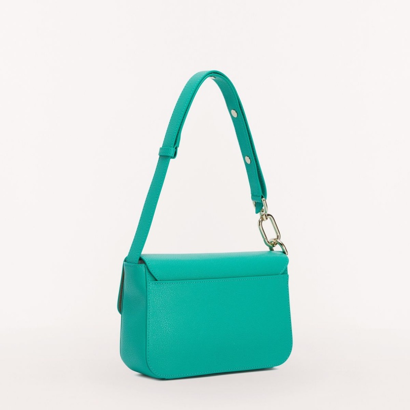 Sac Porté Épaule Furla METROPOLIS Femme Turquoise | 5684-FQRHD