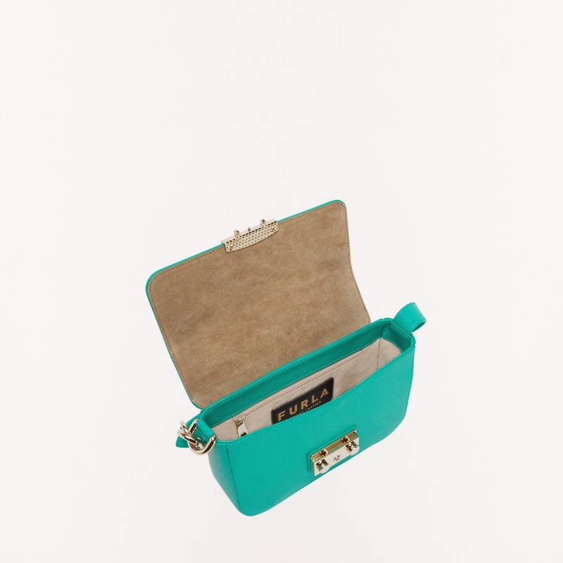 Sac Porté Épaule Furla METROPOLIS Femme Turquoise | 5684-FQRHD